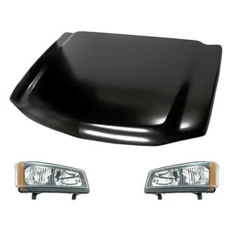 Replacement - 3-Piece Kit (Driver and Passenger Side Headlights, Hood Panel) (Standard Line)