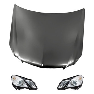 Replacement - 3-Piece Kit (Driver and Passenger Side Headlights, Hood Panel) (Standard Line)
