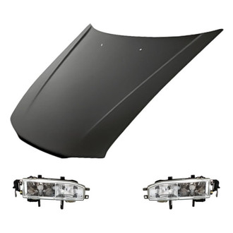 Replacement - 3-Piece Kit (Driver and Passenger Side Headlights, Hood Panel) (Standard Line)