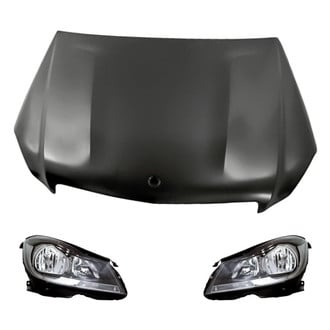 Replacement - 3-Piece Kit (Driver and Passenger Side Headlights, Hood Panel)