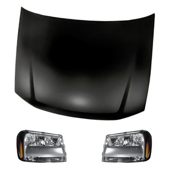 Replacement - 3-Piece Kit (Driver and Passenger Side Headlights, Hood Panel) (CAPA Certified)