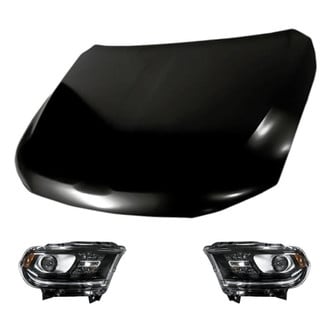 Replacement - 3-Piece Kit (Driver and Passenger Side Headlights, Hood Panel) (CAPA Certified)