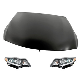 Replacement - 3-Piece Kit (Driver and Passenger Side Headlights, Hood Panel)