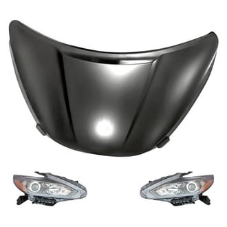 Replacement - 3-Piece Kit (Driver and Passenger Side Headlights, Hood Panel) (Standard Line)