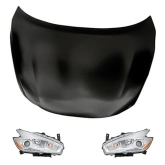 Replacement - 3-Piece Kit (Driver and Passenger Side Headlights, Hood Panel) (Standard Line)