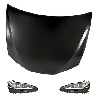 Replacement - 3-Piece Kit (Driver and Passenger Side Headlights, Hood Panel)