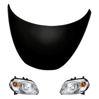 Replacement - 3-Piece Kit (Driver and Passenger Side Headlights, Hood Panel) (Standard Line)