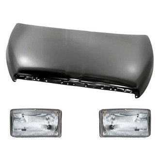 Replacement - 3-Piece Kit (Driver and Passenger Side Headlights, Hood Panel) (Standard Line)