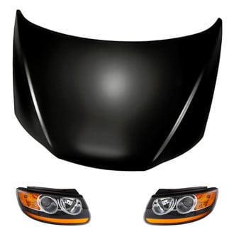 Replacement - 3-Piece Kit (Driver and Passenger Side Headlights, Hood Panel) (Standard Line)