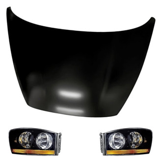 Replacement - 3-Piece Kit (Driver and Passenger Side Headlights, Hood Panel)