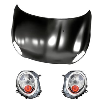 Replacement - 3-Piece Kit (Driver and Passenger Side Headlights, Hood Panel) (CAPA Certified)
