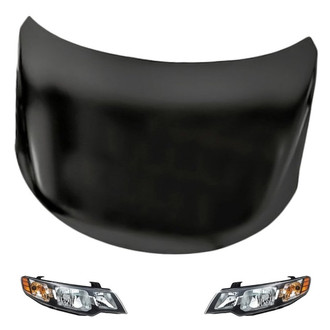 Replacement - 3-Piece Kit (Driver and Passenger Side Headlights, Hood Panel)