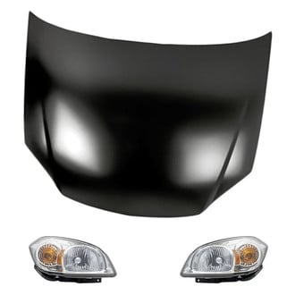 Replacement - 3-Piece Kit (Driver and Passenger Side Headlights, Hood Panel) (Standard Line)