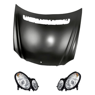Replacement - 3-Piece Kit (Driver and Passenger Side Headlights, Hood Panel)