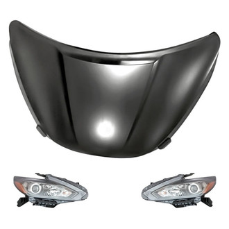 Replacement - 3-Piece Kit (Driver and Passenger Side Headlights, Hood Panel)