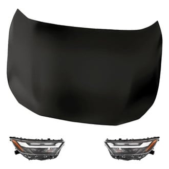 Replacement - 3-Piece Kit (Driver and Passenger Side Headlights, Hood Panel) (Standard Line)