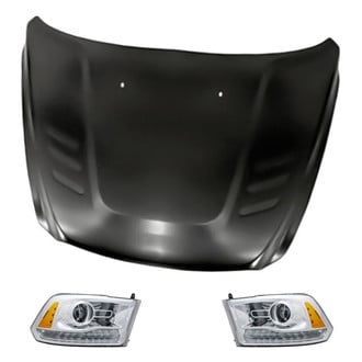 Replacement - 3-Piece Kit (Driver and Passenger Side Headlights, Hood Panel)