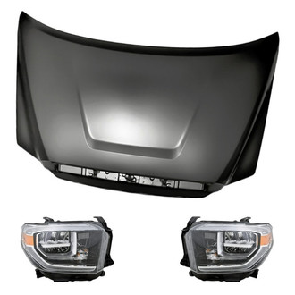 Replacement - 3-Piece Kit (Driver and Passenger Side Headlights, Hood Panel)