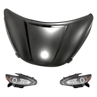 Replacement - 3-Piece Kit (Driver and Passenger Side Headlights, Hood Panel) (CAPA Certified)