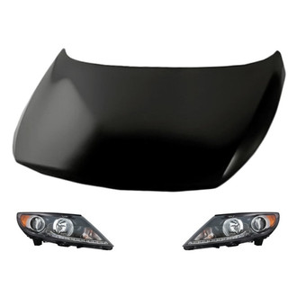 Replacement - 3-Piece Kit (Driver and Passenger Side Headlights, Hood Panel)