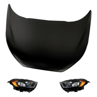Replacement - 3-Piece Kit (Driver and Passenger Side Headlights, Hood Panel)