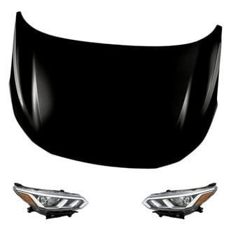 Replacement - 3-Piece Kit (Driver and Passenger Side Headlights, Hood Panel)