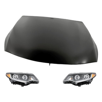 Replacement - 3-Piece Kit (Driver and Passenger Side Headlights, Hood Panel)