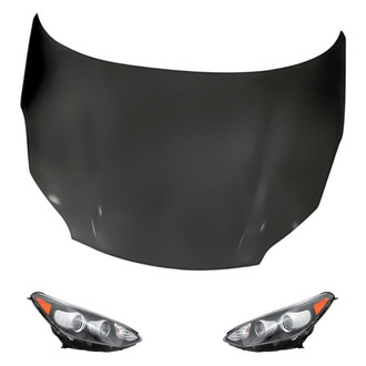 Replacement - 3-Piece Kit (Driver and Passenger Side Headlights, Hood Panel)