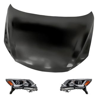 Replacement - 3-Piece Kit (Driver and Passenger Side Headlights, Hood Panel) (CAPA Certified)