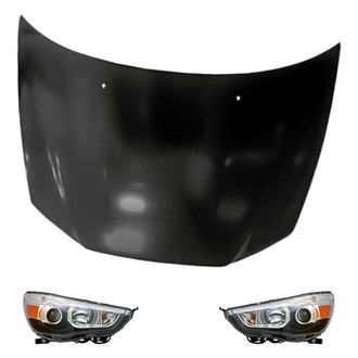 Replacement - 3-Piece Kit (Driver and Passenger Side Headlights, Hood Panel)