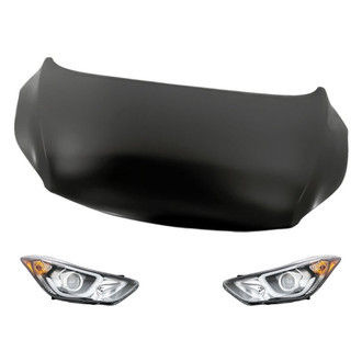 Replacement - 3-Piece Kit (Driver and Passenger Side Headlights, Hood Panel)