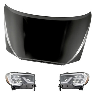 Replacement - 3-Piece Kit (Driver and Passenger Side Headlights, Hood Panel)