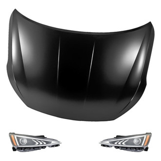 Replacement - 3-Piece Kit (Driver and Passenger Side Headlights, Hood Panel)