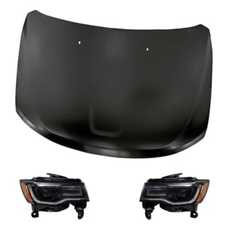 Replacement - 3-Piece Kit (Driver and Passenger Side Headlights, Hood Panel) (Standard Line)