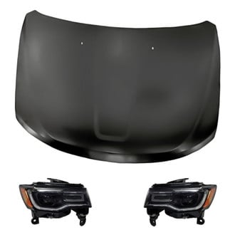 Replacement - 3-Piece Kit (Driver and Passenger Side Headlights, Hood Panel) (Standard Line)