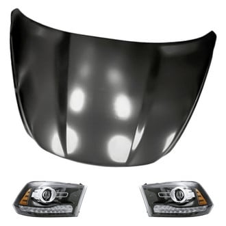 Replacement - 3-Piece Kit (Driver and Passenger Side Headlights, Hood Panel) (Standard Line)