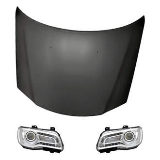 Replacement - 3-Piece Kit (Driver and Passenger Side Headlights, Hood Panel) (Standard Line)