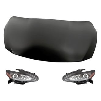 Replacement - 3-Piece Kit (Driver and Passenger Side Headlights, Hood Panel) (Standard Line)