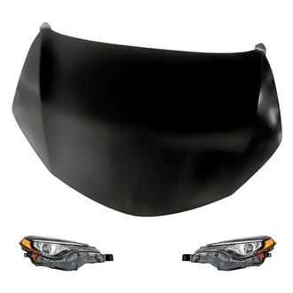 Replacement - 3-Piece Kit (Driver and Passenger Side Headlights, Hood Panel) (Standard Line)
