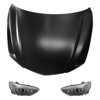 Replacement - 3-Piece Kit (Driver and Passenger Side Headlights, Hood Panel) (Standard Line)
