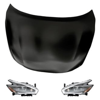 Replacement - 3-Piece Kit (Driver and Passenger Side Headlights, Hood Panel) (Standard Line)