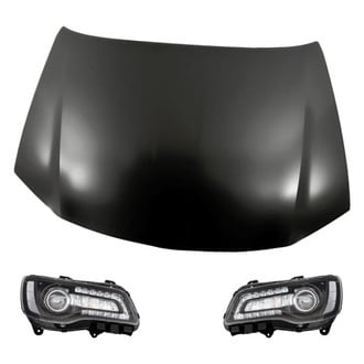 Replacement - 3-Piece Kit (Driver and Passenger Side Headlights, Hood Panel) (Standard Line)