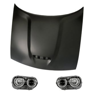 Replacement - 3-Piece Kit (Driver and Passenger Side Headlights, Hood Panel) (Standard Line)