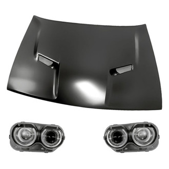 Replacement - 3-Piece Kit (Driver and Passenger Side Headlights, Hood Panel) (Standard Line)