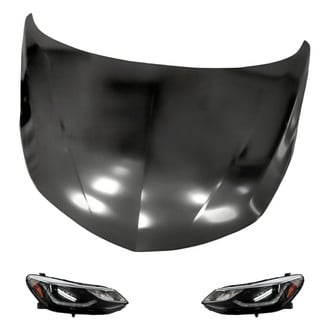 Replacement - 3-Piece Kit (Driver and Passenger Side Headlights, Hood Panel) (Standard Line)