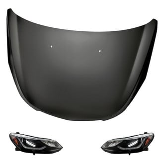 Replacement - 3-Piece Kit (Driver and Passenger Side Headlights, Hood Panel) (Standard Line)