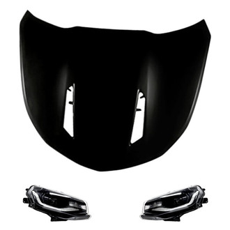 Replacement - 3-Piece Kit (Driver and Passenger Side Headlights, Hood Panel) (Standard Line)