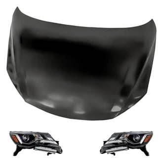 Replacement - 3-Piece Kit (Driver and Passenger Side Headlights, Hood Panel) (Standard Line)