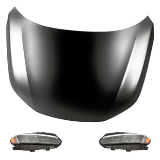 Replacement - 3-Piece Kit (Driver and Passenger Side Headlights, Hood Panel) (Standard Line)