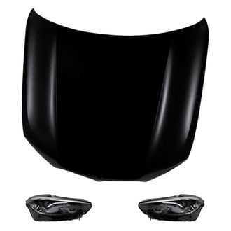 Replacement BNDL-217528 - 3-Piece Kit (Driver and Passenger Side Headlights, Hood Panel) (Standard Line)